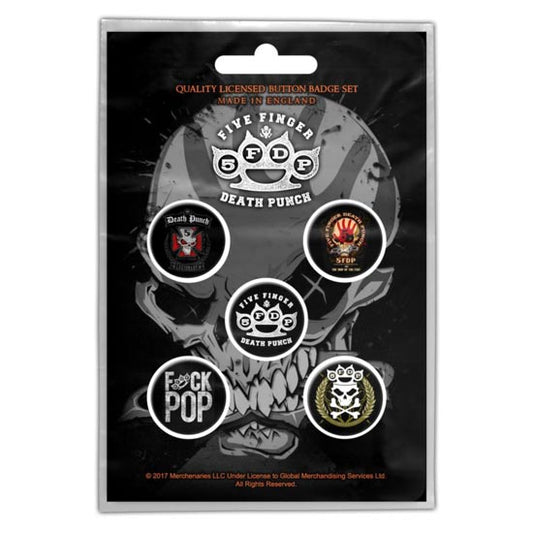 Button Badge Set - Five Finger Death Punch - FFDP