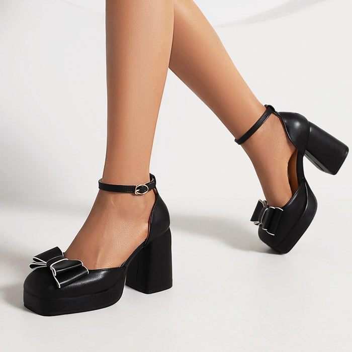 Calienne Chic Leather Platform Sandals