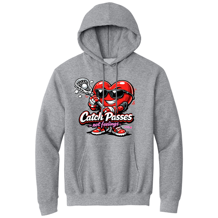 Catch Passes Valentine's Day Lacrosse Hoodie