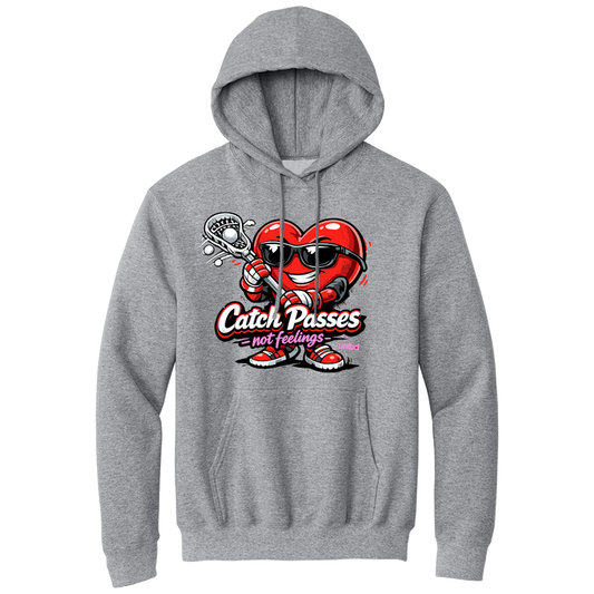 Catch Passes Valentine's Day Lacrosse Hoodie