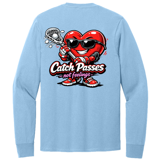 Catch Passes Valentine's Day Lacrosse Long Sleeve