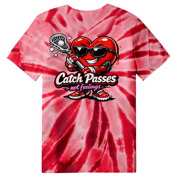 Catch Passes Valentine's Day Lacrosse Tee