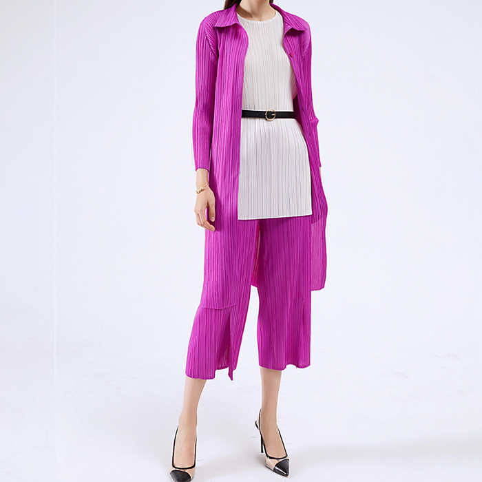 Celeste Elegant Pleated Shirt Dress