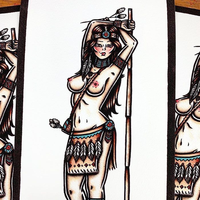 Cherokee Pinup Print
