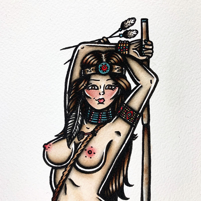 Cherokee Pinup Print