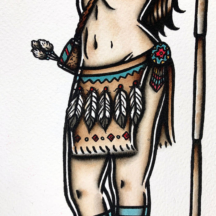 Cherokee Pinup Print