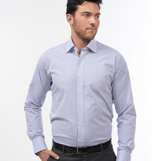 City Check Royal Blue Formal Shirt