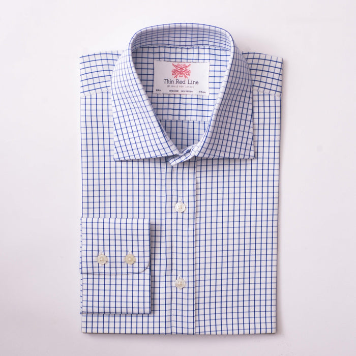 City Check Royal Blue Formal Shirt