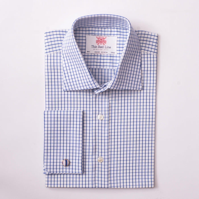 City Check Royal Blue Formal Shirt
