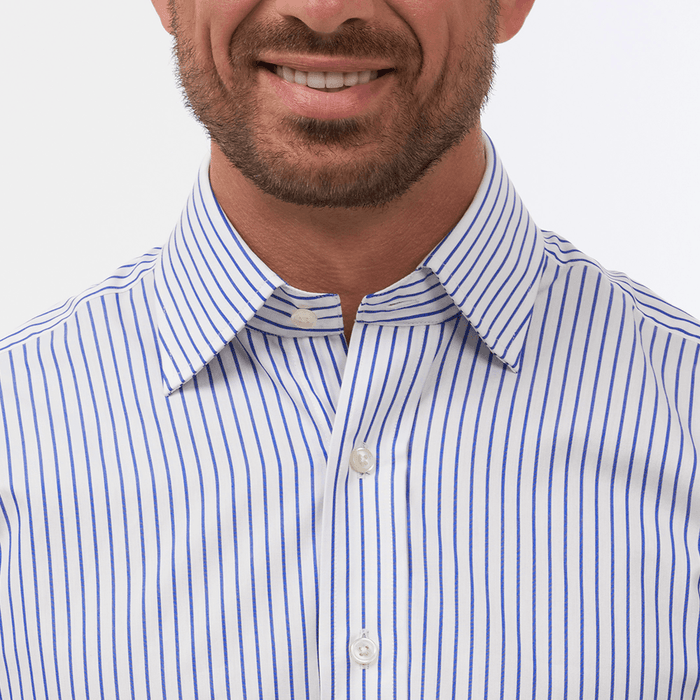City Stripe Navy Formal Shirt - Thin Red Line