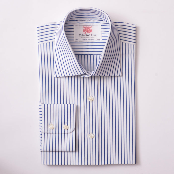 City Stripe Navy Formal Shirt- Thin Red Line