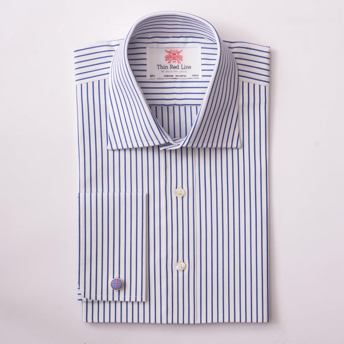 City Stripe Navy Formal Shirt- Thin Red Line