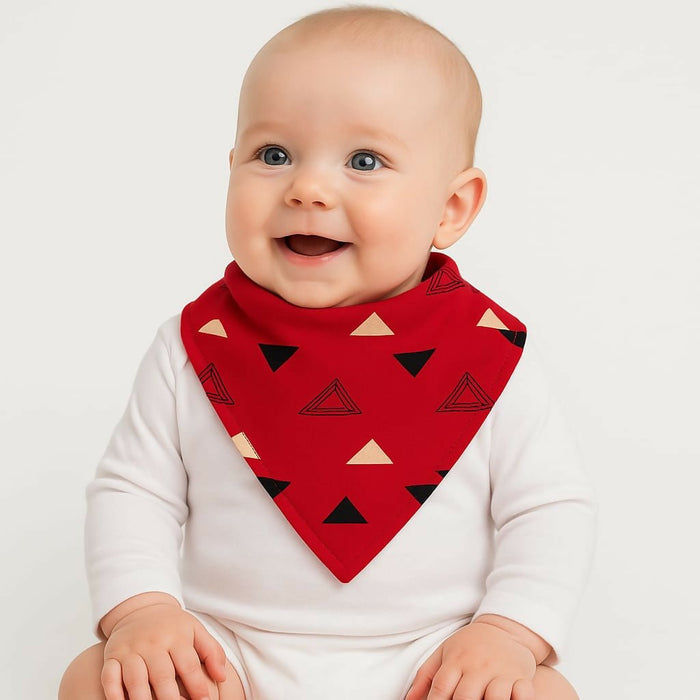 Hosiery Cotton Baby V Shape Bib | Assorted Colors | Steel Snap Button Closure
