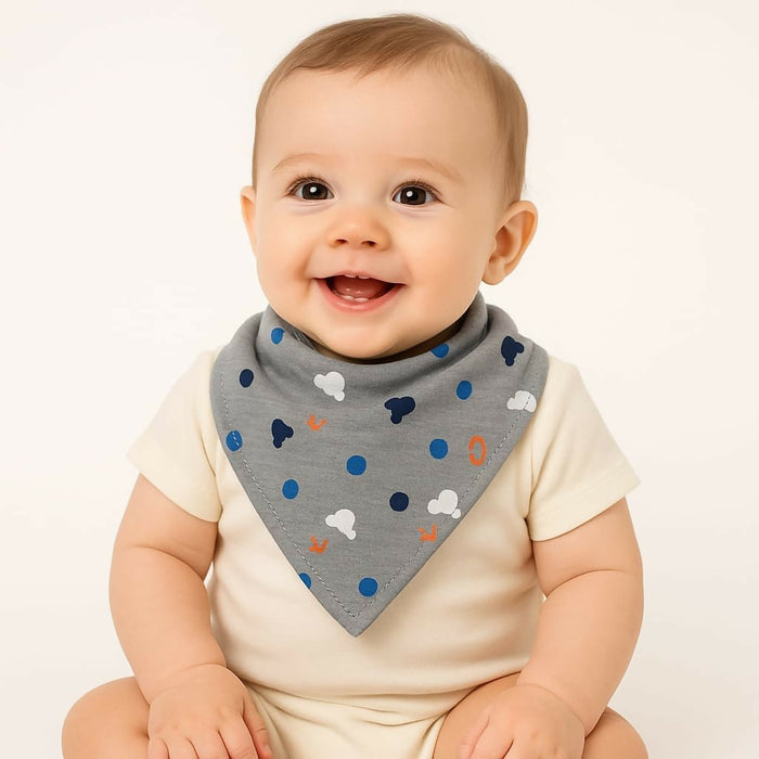 Hosiery Cotton Baby V Shape Bib | Assorted Colors | Steel Snap Button Closure