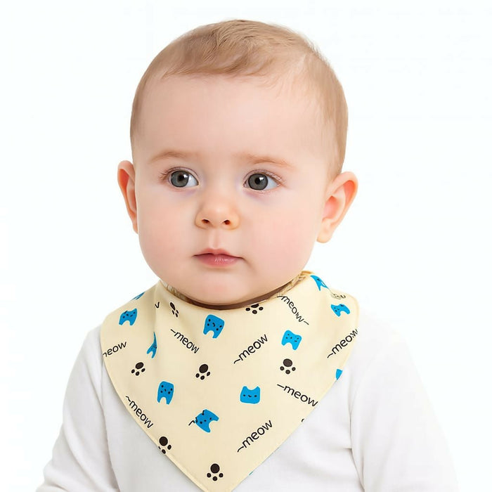 Hosiery Cotton Baby V Shape Bib | Assorted Colors | Steel Snap Button Closure