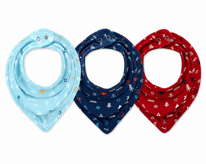 Hosiery Cotton Baby V Shape Bib | Assorted Colors | Steel Snap Button Closure