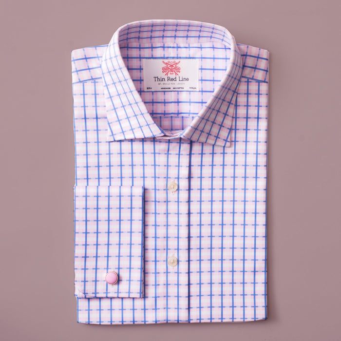 Cotswold Check Pink & Sky Formal shirt