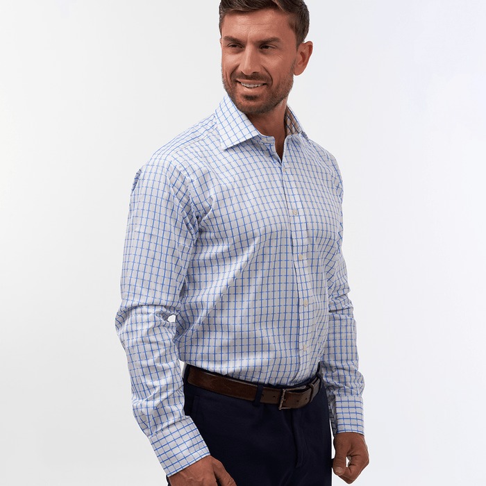 Cotswold Check White Slim Formal Shirt