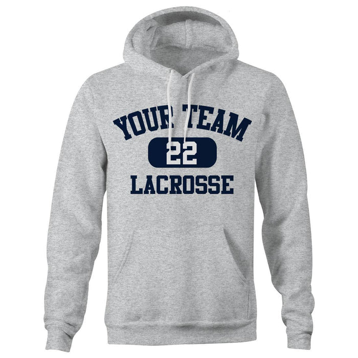 Custom Pill Lacrosse hoodie front view