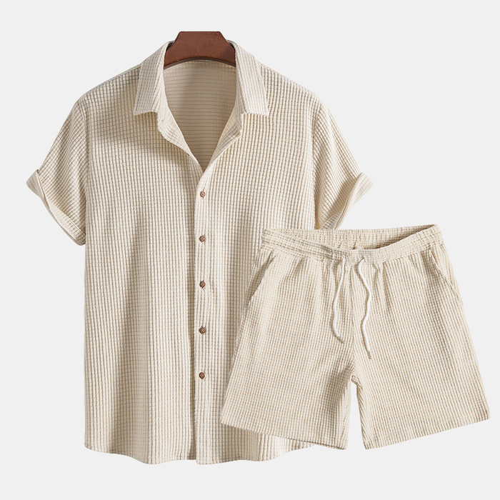 DAMIEN COMFY PERUVIAN WAFFLE CASUAL SET