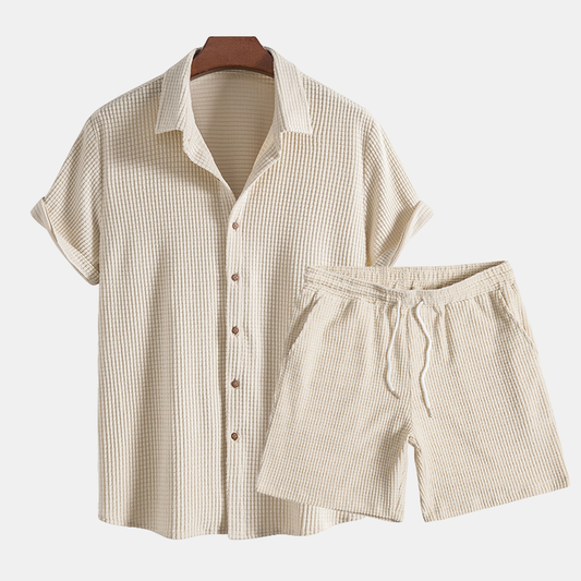 DAMIEN COMFY PERUVIAN WAFFLE CASUAL SET