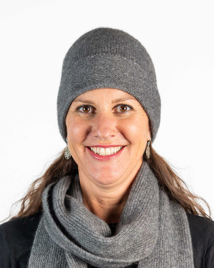 NX101 Possum merino wool beanie hat NZ - silver grey unisex
