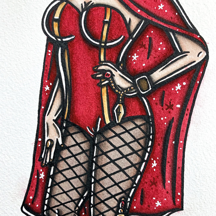 Dracula Pinup Print