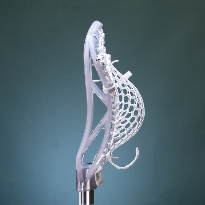 ECD Atom Ghost/White Strung Men's Lacrosse Head