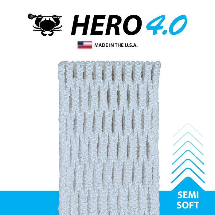 ECD Hero 4.0 Lacrosse Mesh - White