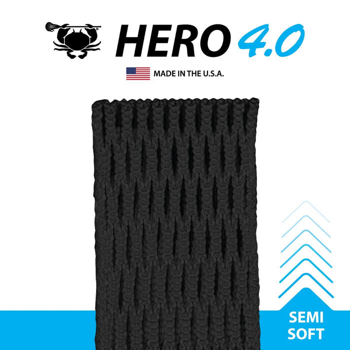 ECD Hero 4.0 Lacrosse Mesh- Black