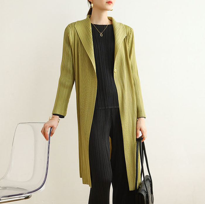 Emilia-Calou Elegant Pleated Coat