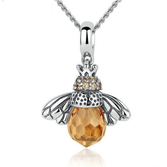 Exquisite Crystal Bee Necklace
