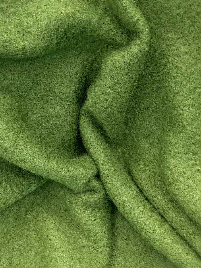 Mohair throw blanket NZ  - Fern green