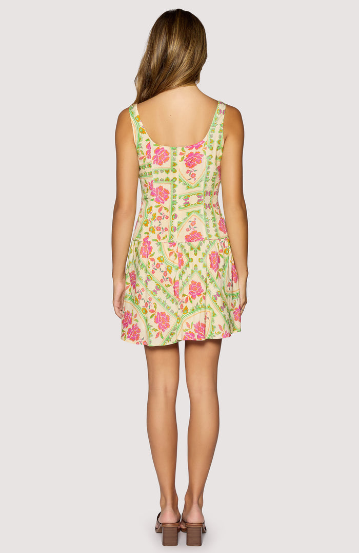 Fiesta Flora Mini Dress - Back View