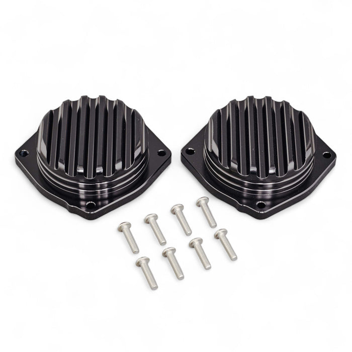 Finned Slide Covers for Honda Shadow VT600 and VT750