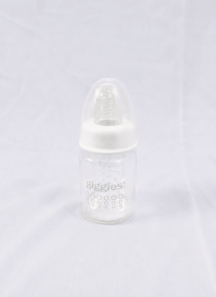 Giggles 50ml Baby Feeding Bottle with BPA-free construction, soft silicone nipple, compact design, and easy-to-hold shape for safe, comfortable feeding of newborns and infants.