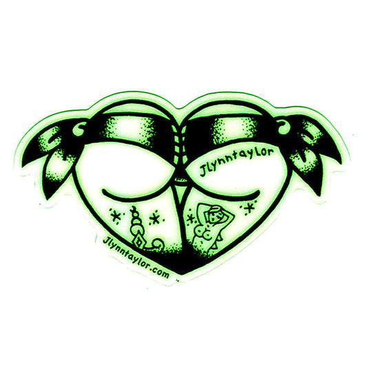 Glow in The Dark Scrunch Butt Heart Sticker