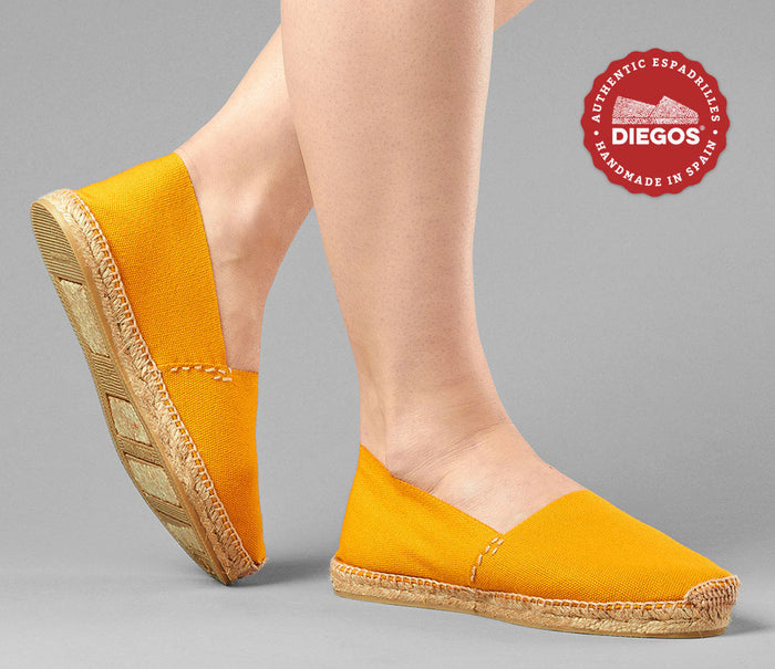 Golden amber espadrilles
