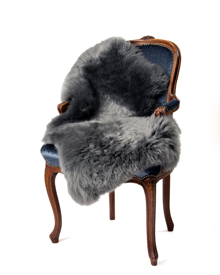 Dyed Mid Grey Sheepskin Rug NZ