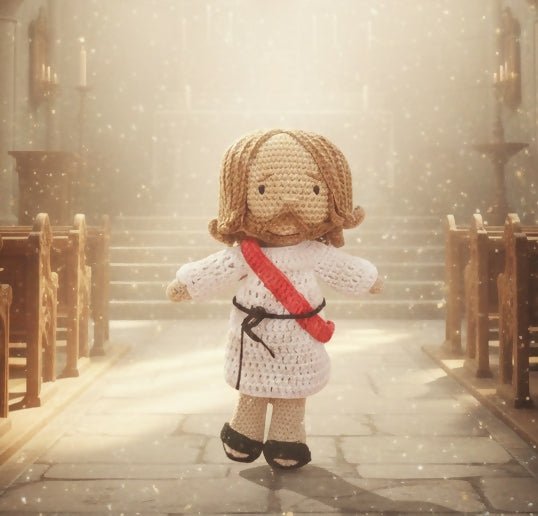Handmade Crochet Jesus Christ doll