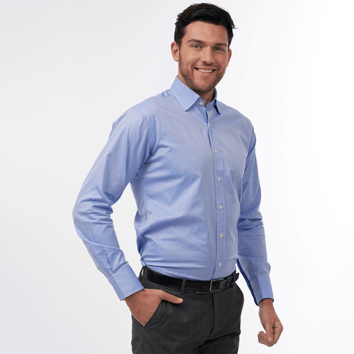 Herringbone Azure Formal Shirt