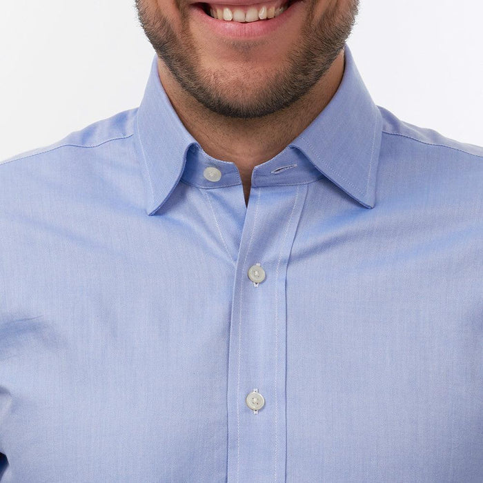 Herringbone Azure Formal Shirt