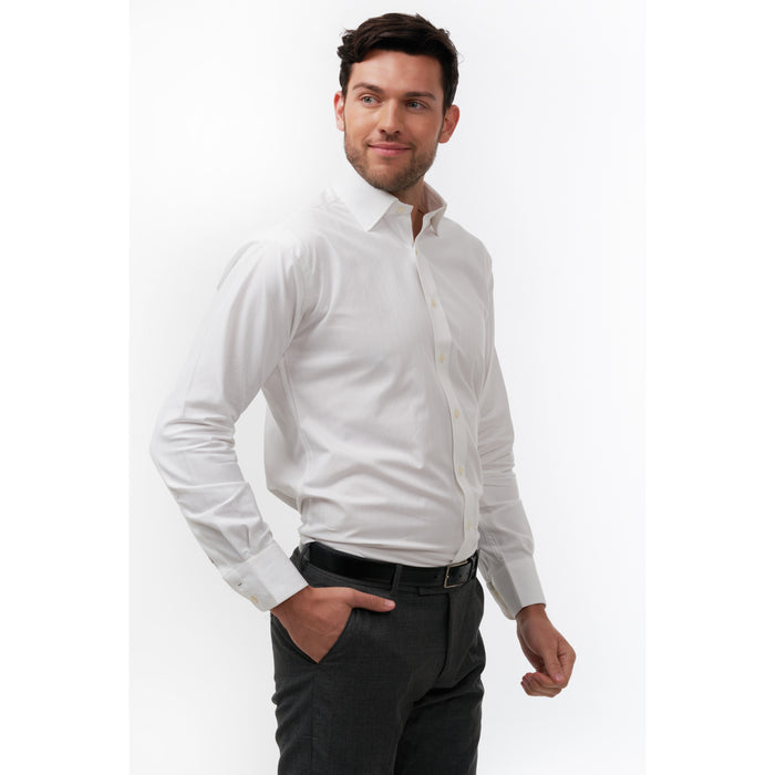 Herringbone Cream Formal Shirt