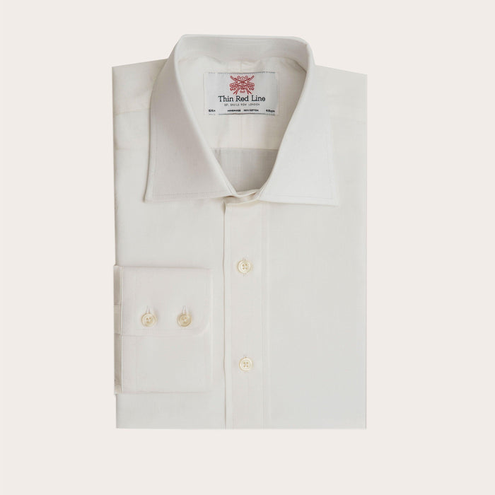 Herringbone Cream Formal Shirt