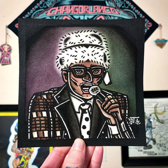 American traditional tattoo flash illustration Shock G Digital Underground Humpty Dance watercolor Painting.