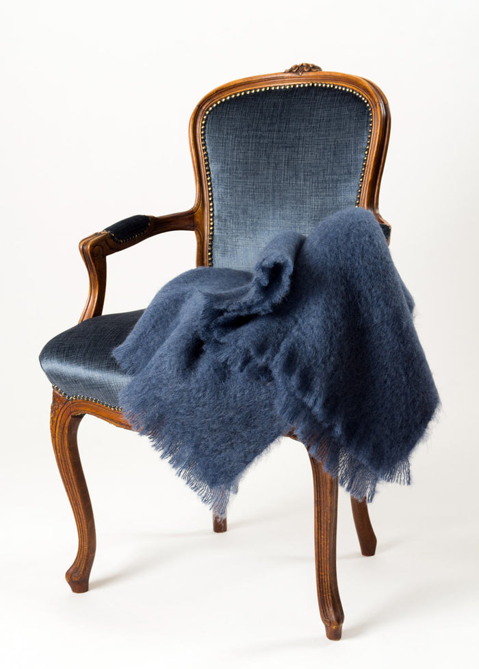 Mohair Chair Throw Australia Indigo Blue