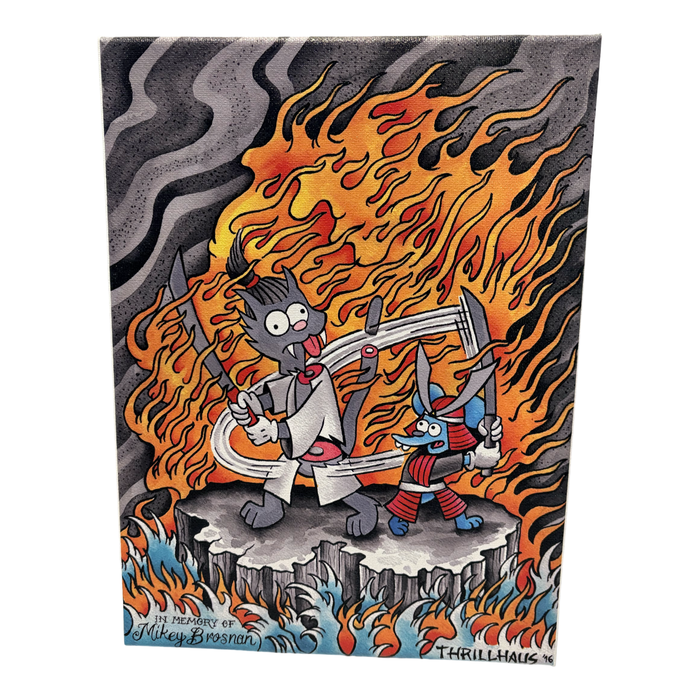 Itchiban and Scratchurai Canvas Print