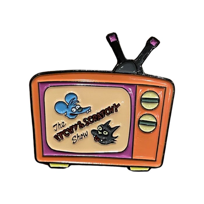 Itchy and Scratchy TV Enamel Pin