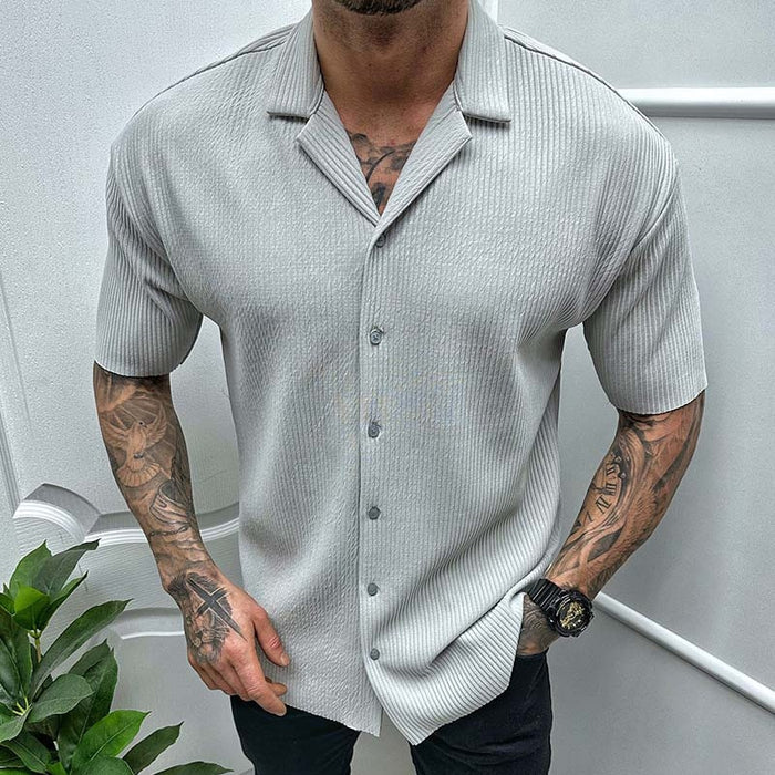 Jensen Ribbed Button Up Shirt