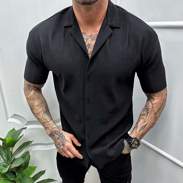 Jensen Ribbed Button Up Shirt